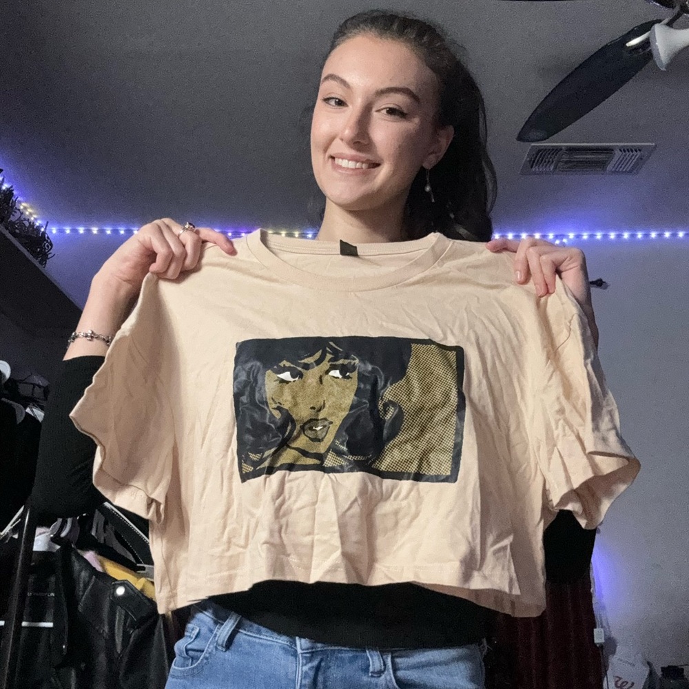 Tan crop top